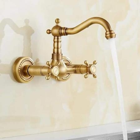 Mélangeur évier murale bronze