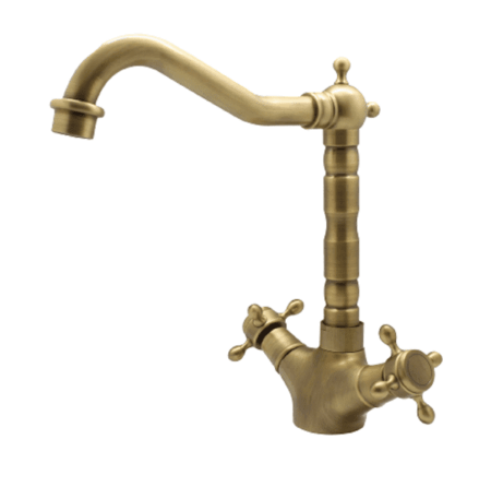 Melangeur evier bronze Artistique Trèfle