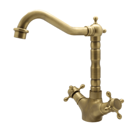 Melangeur evier bronze Artistique Trèfle