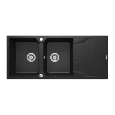 Évier encastrable double bac deante 116 x 50